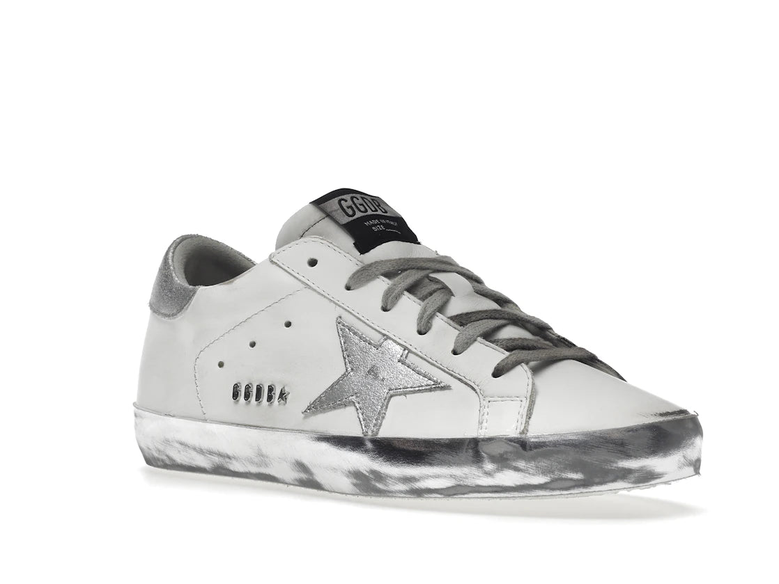 Golden Goose Super-Star White Silver Sparkle