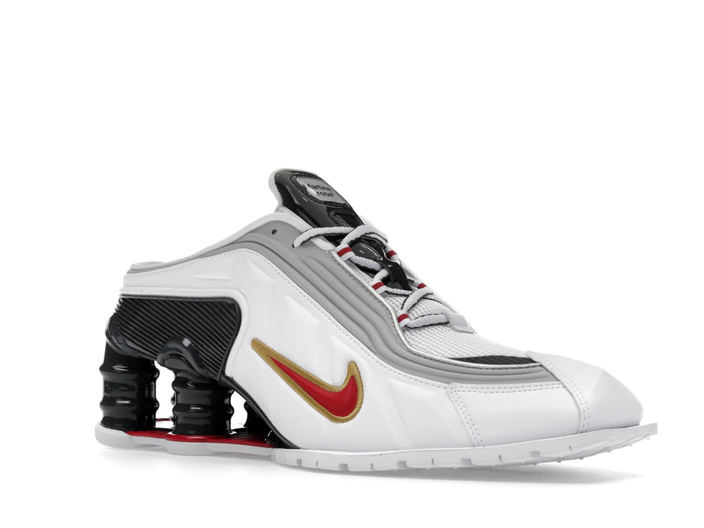 Mule Nike Shox MR4 Martine Rose Rouge universitaire platine métallisé
