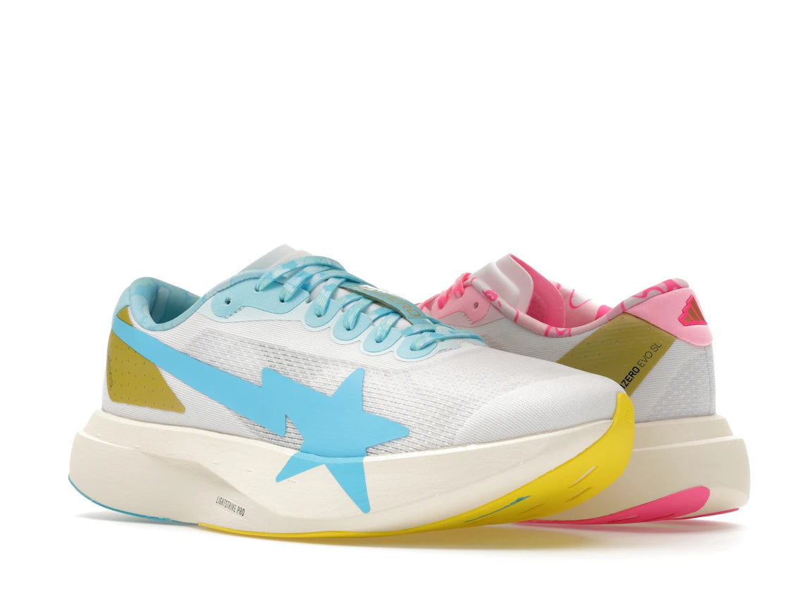 adidas Adizero Evo SL Bape Blue Pink Gold - alternate angle 2