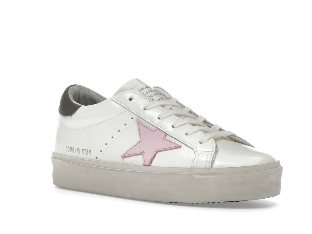 Golden Goose Hi Star White Pink Silver