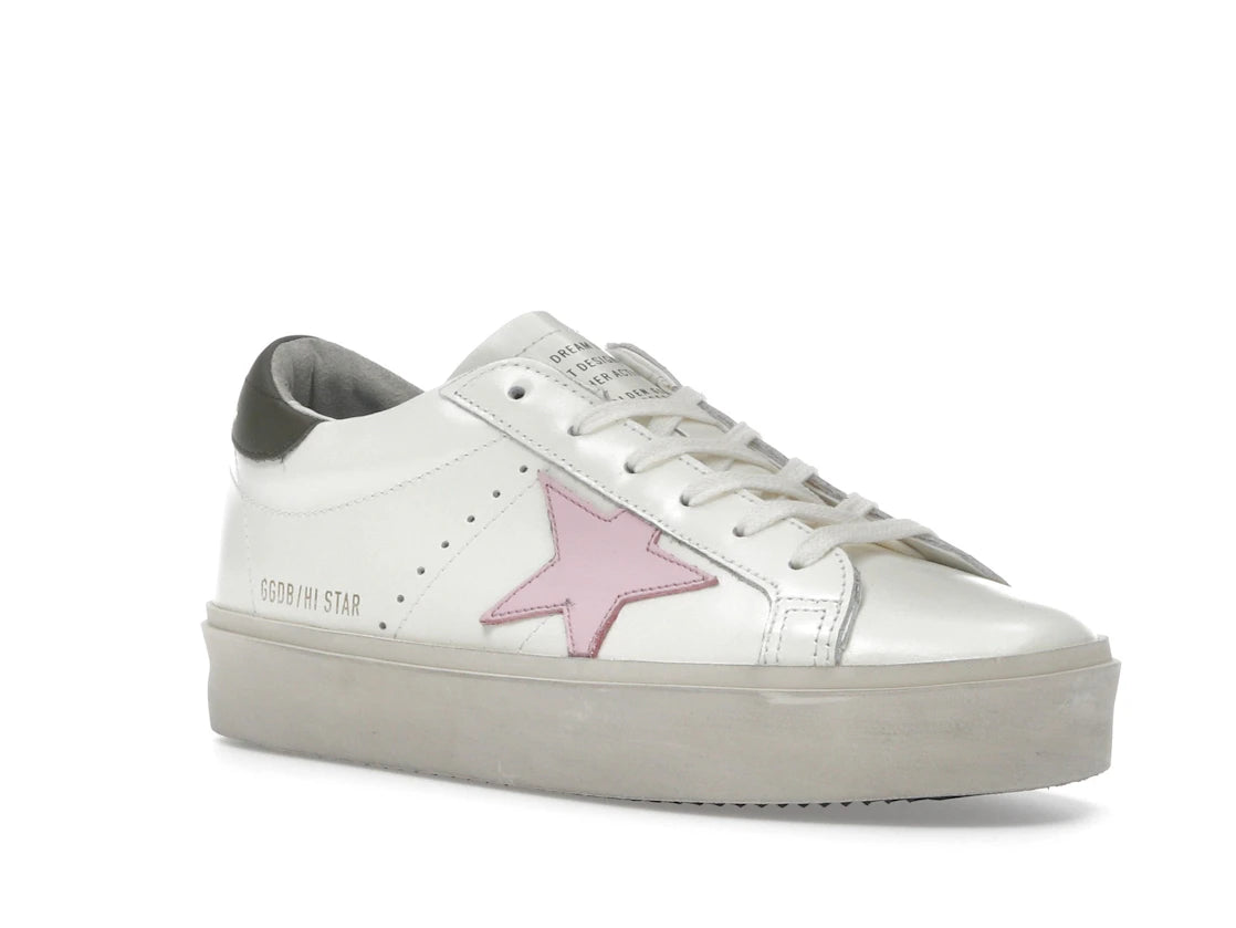 Golden Goose Hi Star White Pink Silver