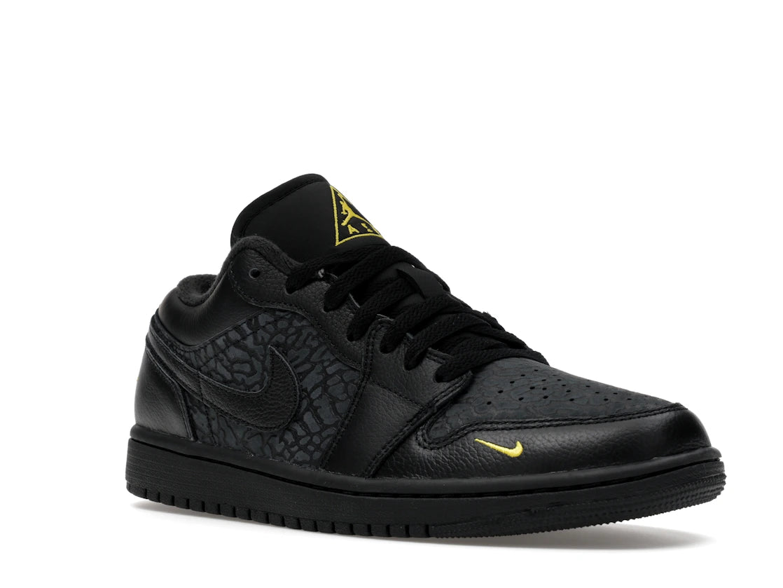 Jordan 1 Low Black Elephant Print