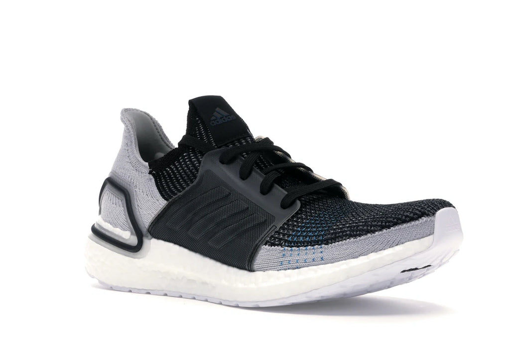 adidas Ultra Boost 19 Core Black Grey Six Shock Cyan