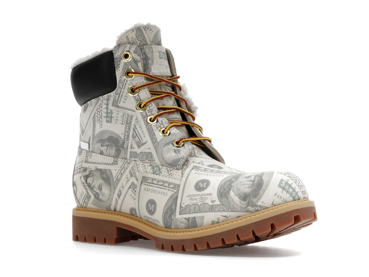 Timberland 6 Inch Premium Waterproof Boot Supreme x MM6 Maison Margiela $100 Bills - alternate angle 2