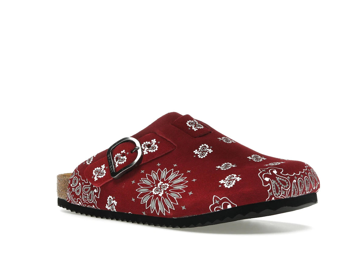 Bravest Studios Suede Paisley Clogs Burgundy