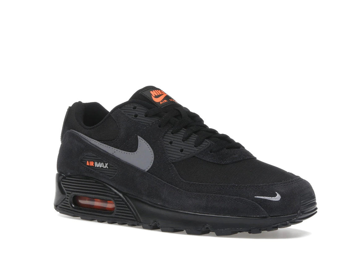 Nike Air Max 90 Black Metallic Cool Grey Orange