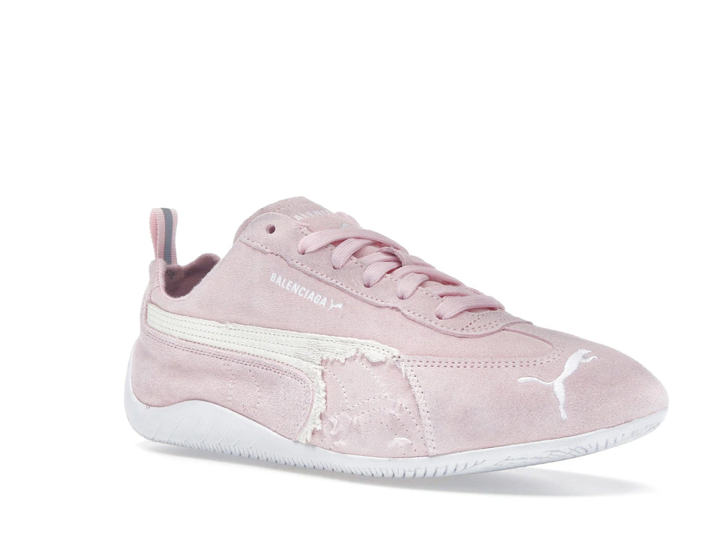 Balenciaga x Puma Speedcat Suede Distressed Pink White - alternate angle 2