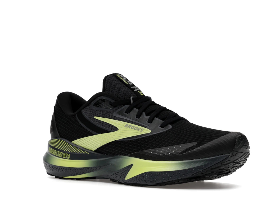 Brooks Adrenaline GTS 24 Weatherized Black Ebony New Yellow