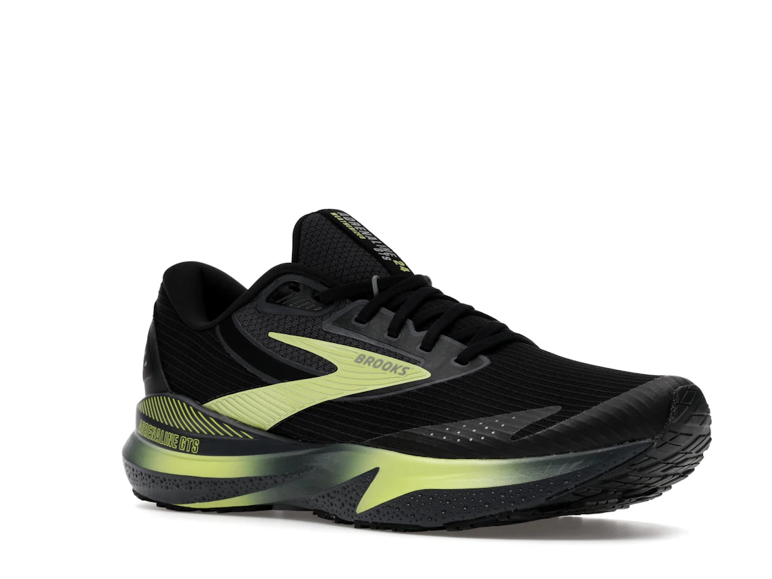 Brooks Adrenaline GTS 24 Weatherized Black Ebony New Yellow