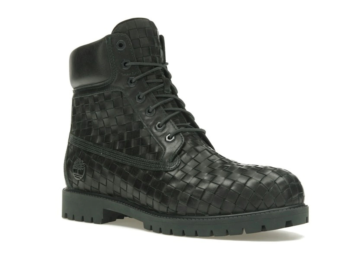 Timberland 6 Inch Premium Boot Woven Dark Green - alternate angle 2