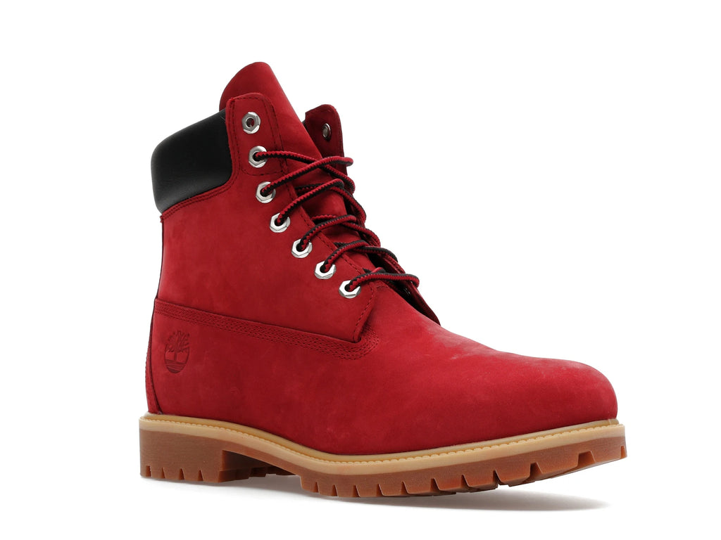 Timberland 6 Inch Premium Waterproof Boot Dark Red Nubuck - alternate angle 2