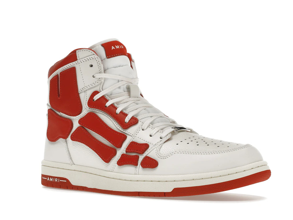 AMIRI Skel Panelled High Top White Red