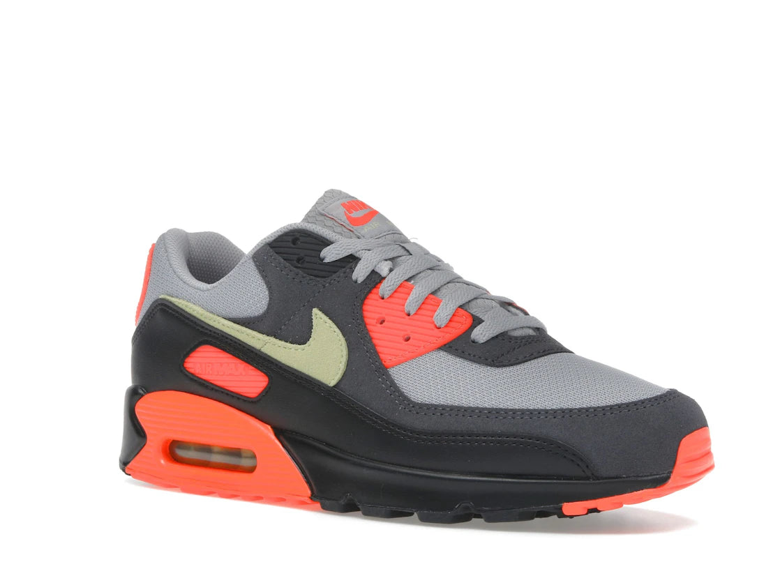 Nike Air Max 90 Light Smoke Grey Hyper Crimson Limelight