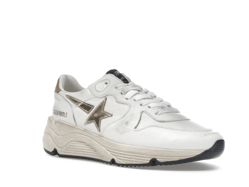 Golden Goose Running Sole White Gold