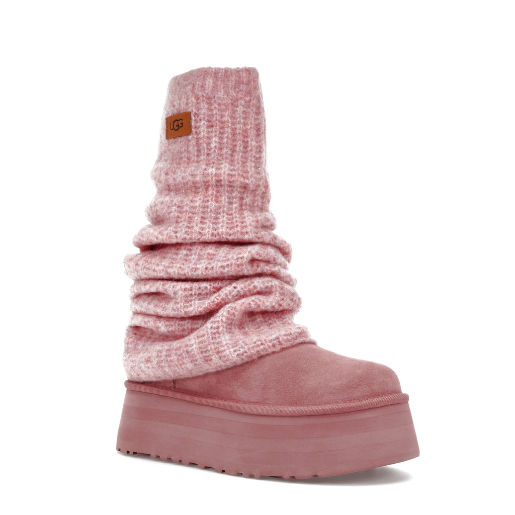 UGG Classic Mini Dipper Legwarmer Boot Pink Dawn - alternate angle 2
