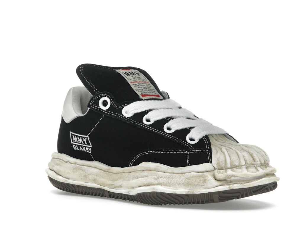 Maison Mihara Yasuhiro Blakey Puffer OG Sole Canvas Low Distressed Midsole Black White