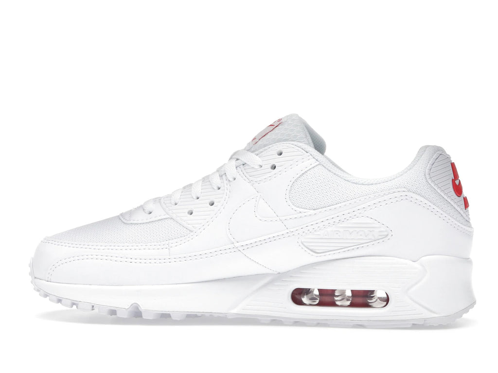 Nike Air Max 90 White Light Crimson - alternate angle 1