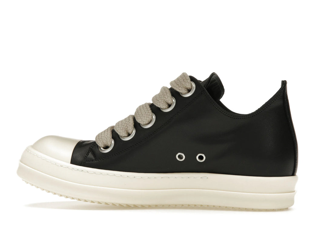 Rick Owens Porterville Jumbolaced Low Black - alternate angle 1