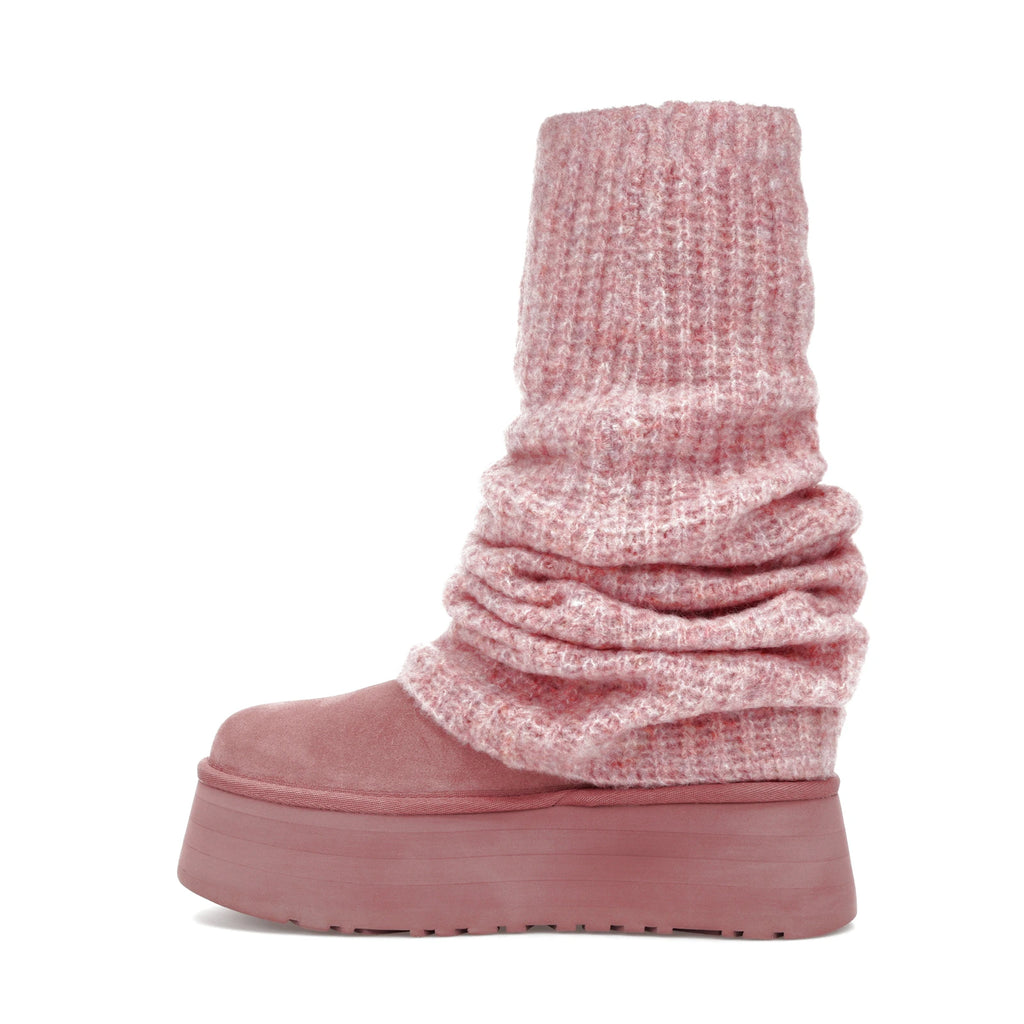 UGG Classic Mini Dipper Legwarmer Boot Pink Dawn - alternate angle 1