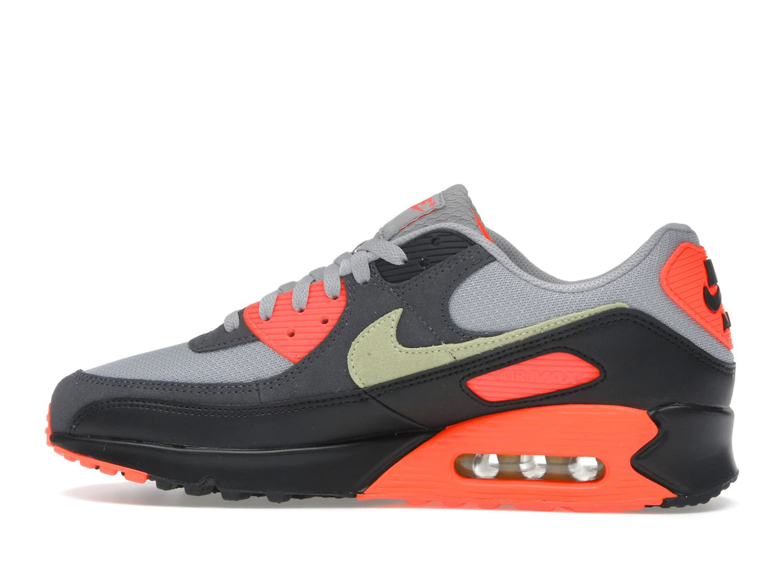 Nike Air Max 90 Light Smoke Grey Hyper Crimson Limelight