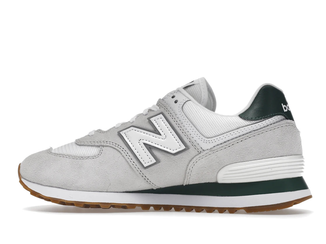 New Balance 574 White Green Gum