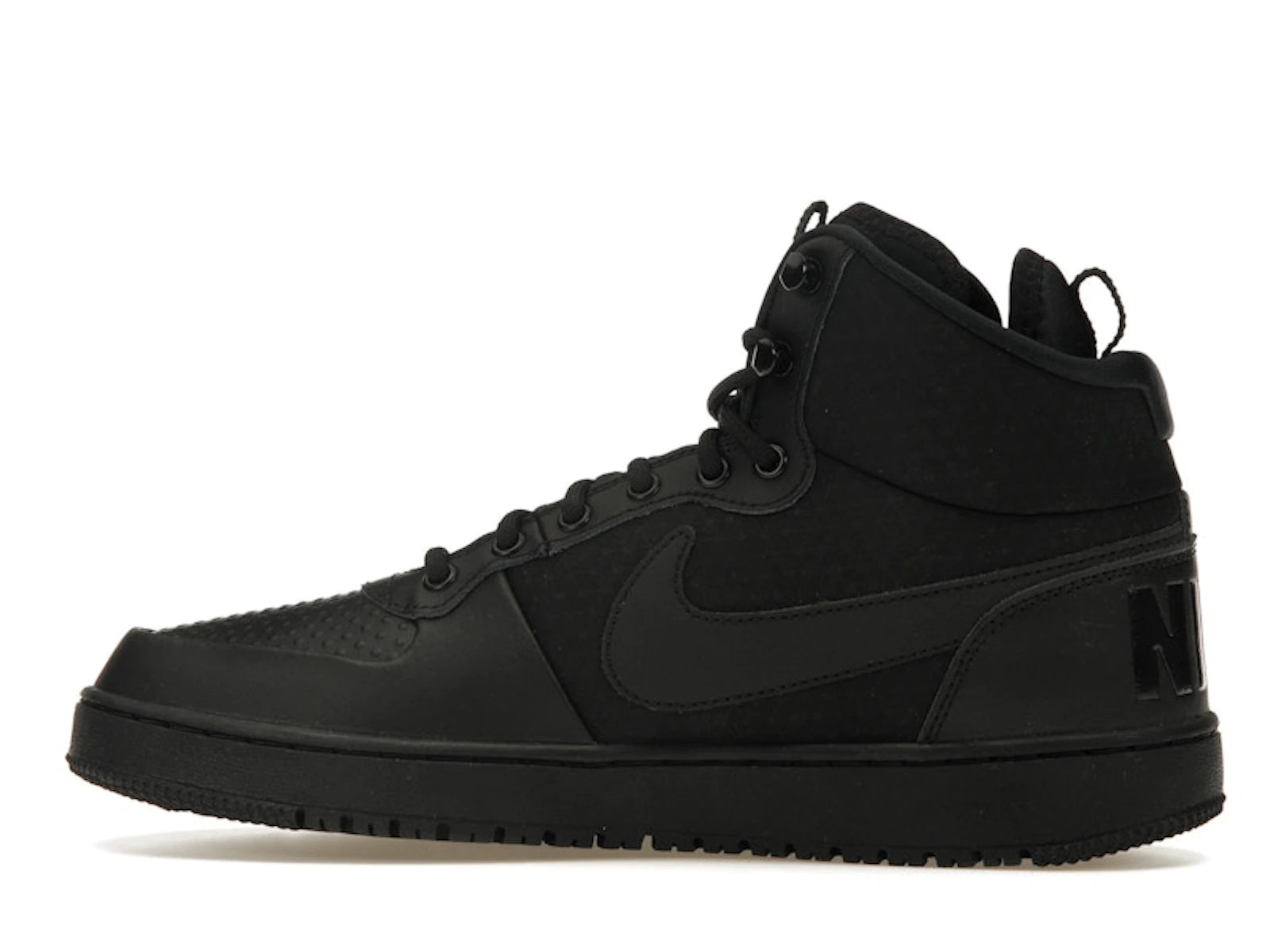 Nike Court Borough Mid Winter Triple Black - alternate angle 1