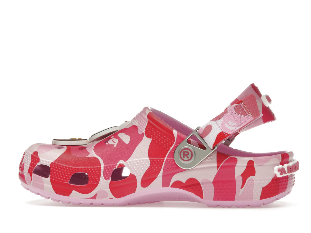 Crocs Classic Clog A Bathing Ape ABC Camo Pink - alternate angle 1