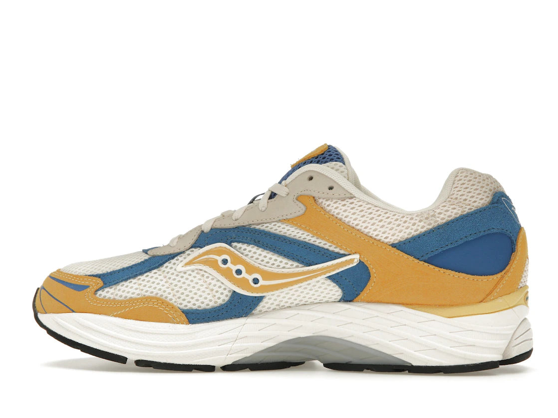 Saucony ProGrid Omni 9 Premium Cream Yellow Royal Blue - alternate angle 1
