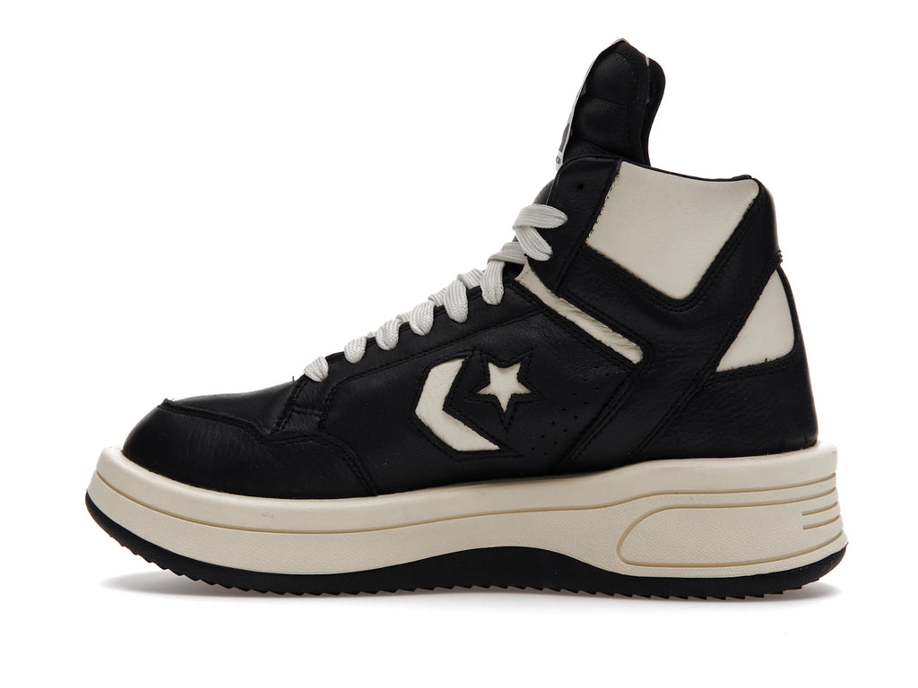 Converse TURBOWPN Mid Rick Owens DRKSHDW Black Cloud Cream - alternate angle 1