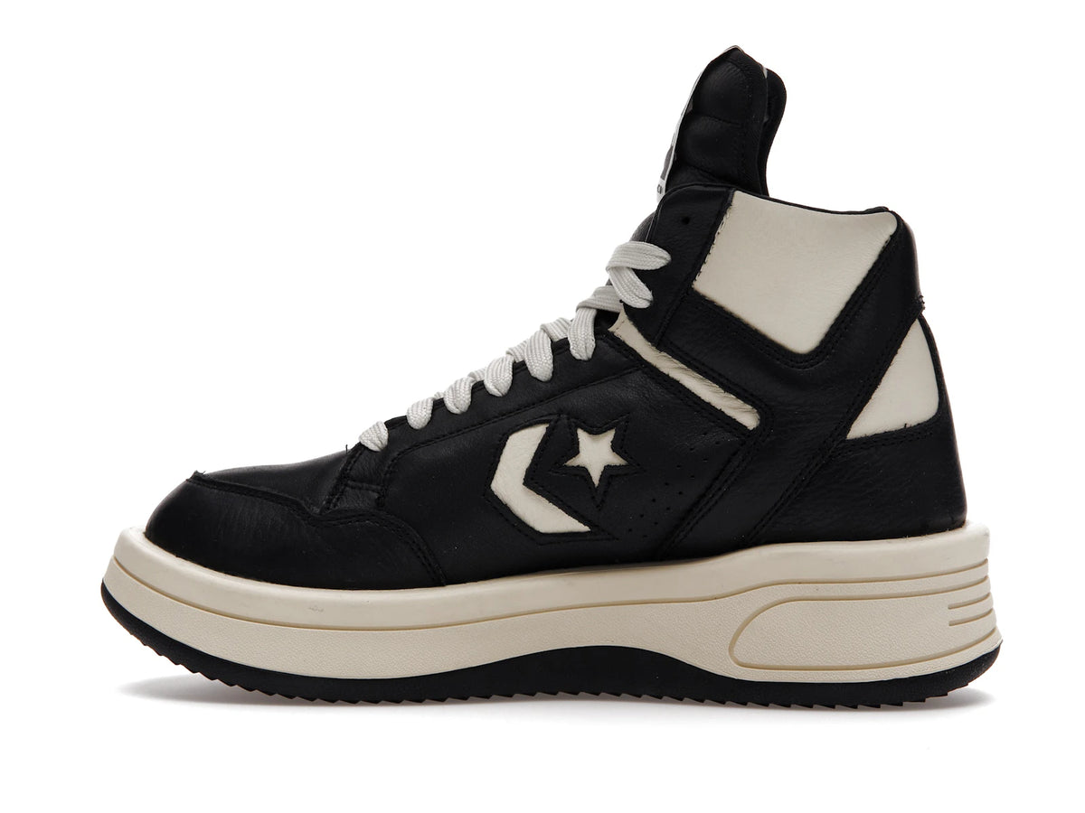 Converse TURBOWPN Mid Rick Owens DRKSHDW Black Cloud Cream - alternate angle 1