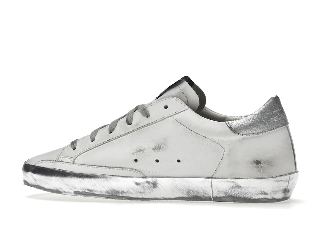Golden Goose Super-Star White Silver Sparkle
