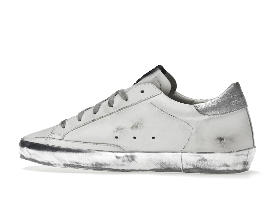 Golden Goose Super-Star White Silver Sparkle