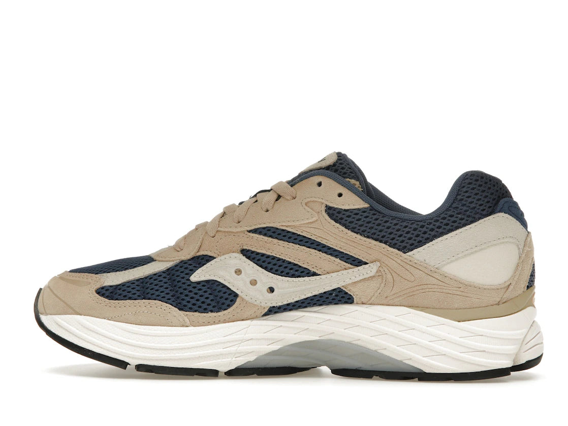 Saucony ProGrid Omni 9 Premium Beige Navy Blue - alternate angle 1