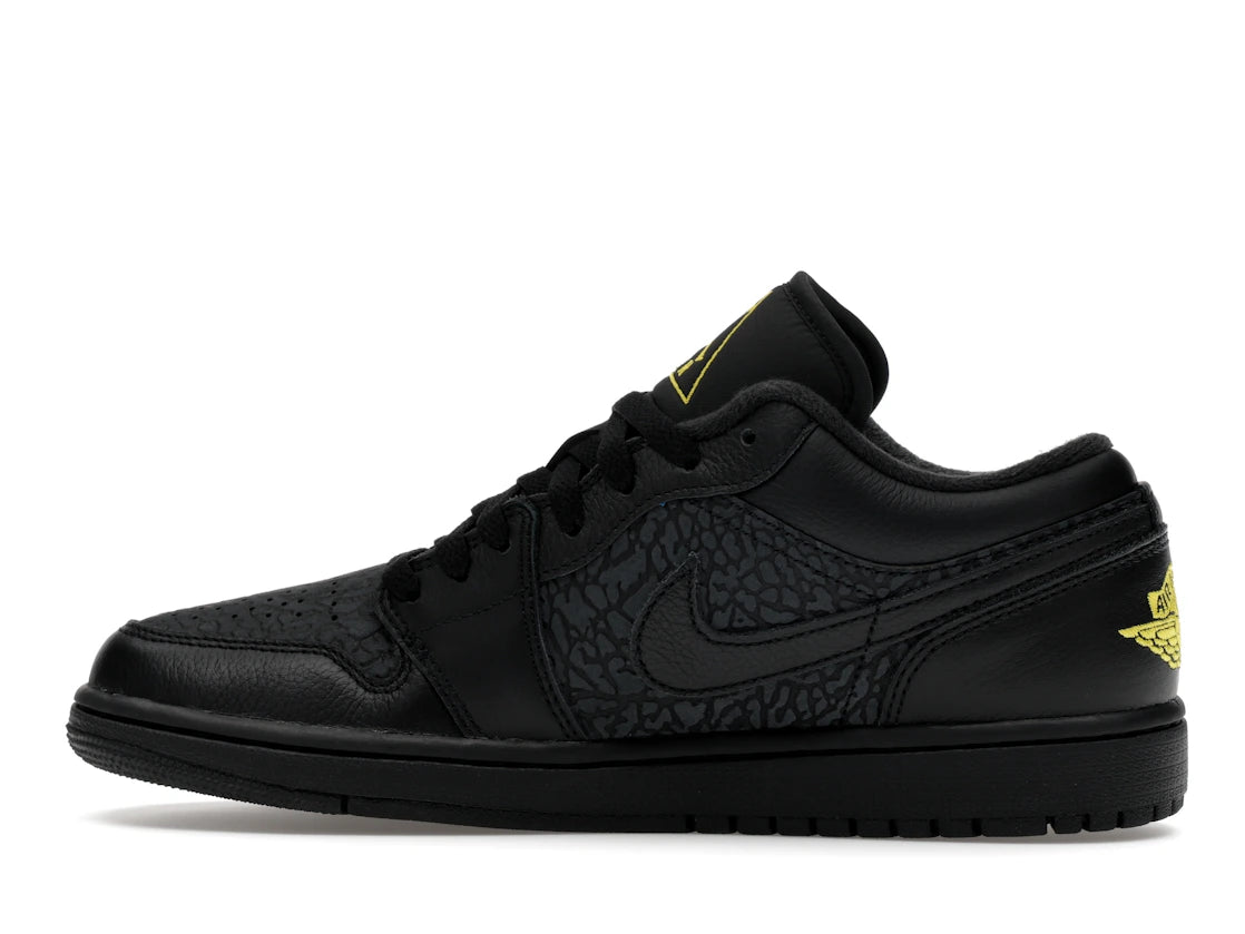 Jordan 1 Low Black Elephant Print