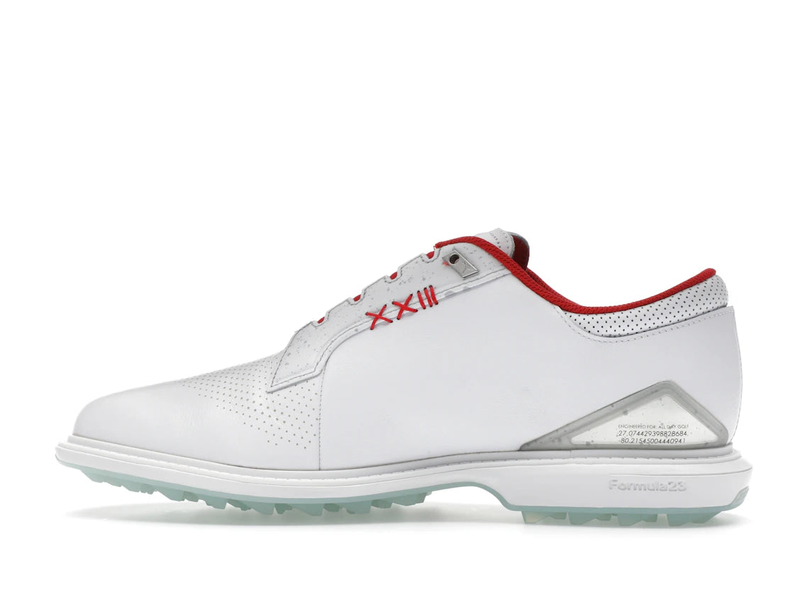 Jordan ADG 5 White Metallic Silver Blue Tint Fire Red