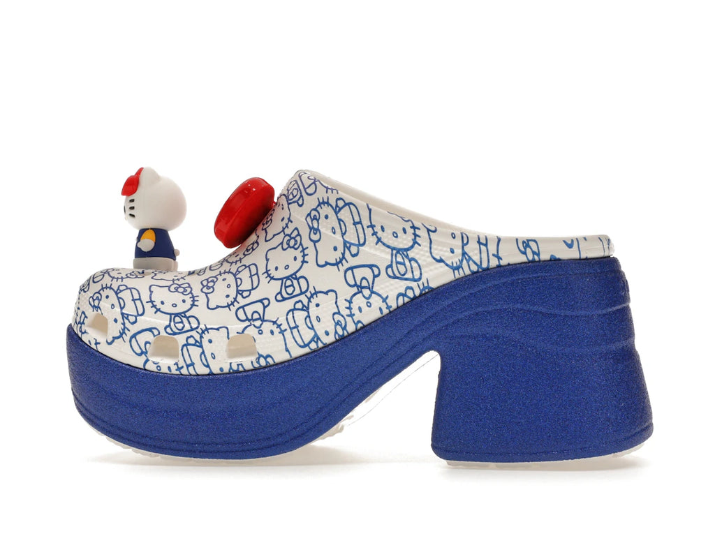 Crocs Siren Clog Hello Kitty 50th Anniversary Blue Glitter