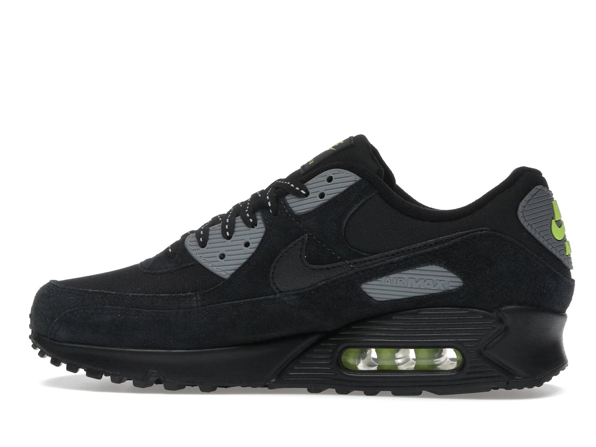 Nike Air Max 90 Black Volt Cool Grey - alternate angle 1