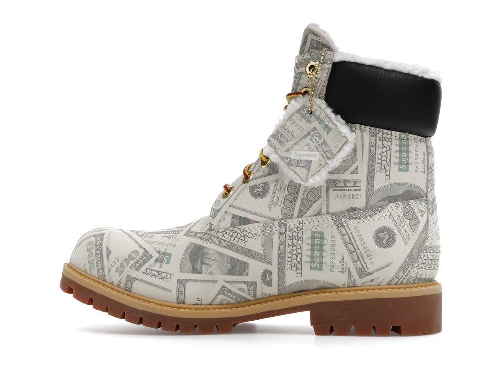 Timberland 6 Inch Premium Waterproof Boot Supreme x MM6 Maison Margiela $100 Bills - alternate angle 1