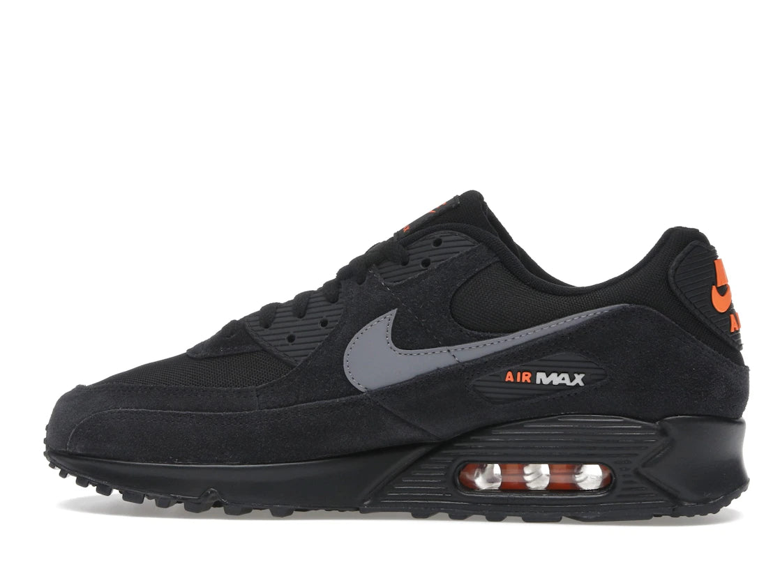 Nike Air Max 90 Black Metallic Cool Grey Orange