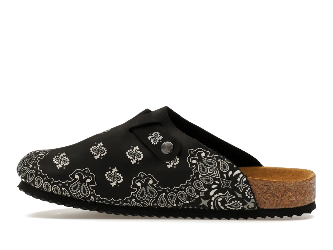 Bravest Studios Suede Paisley Clogs Black
