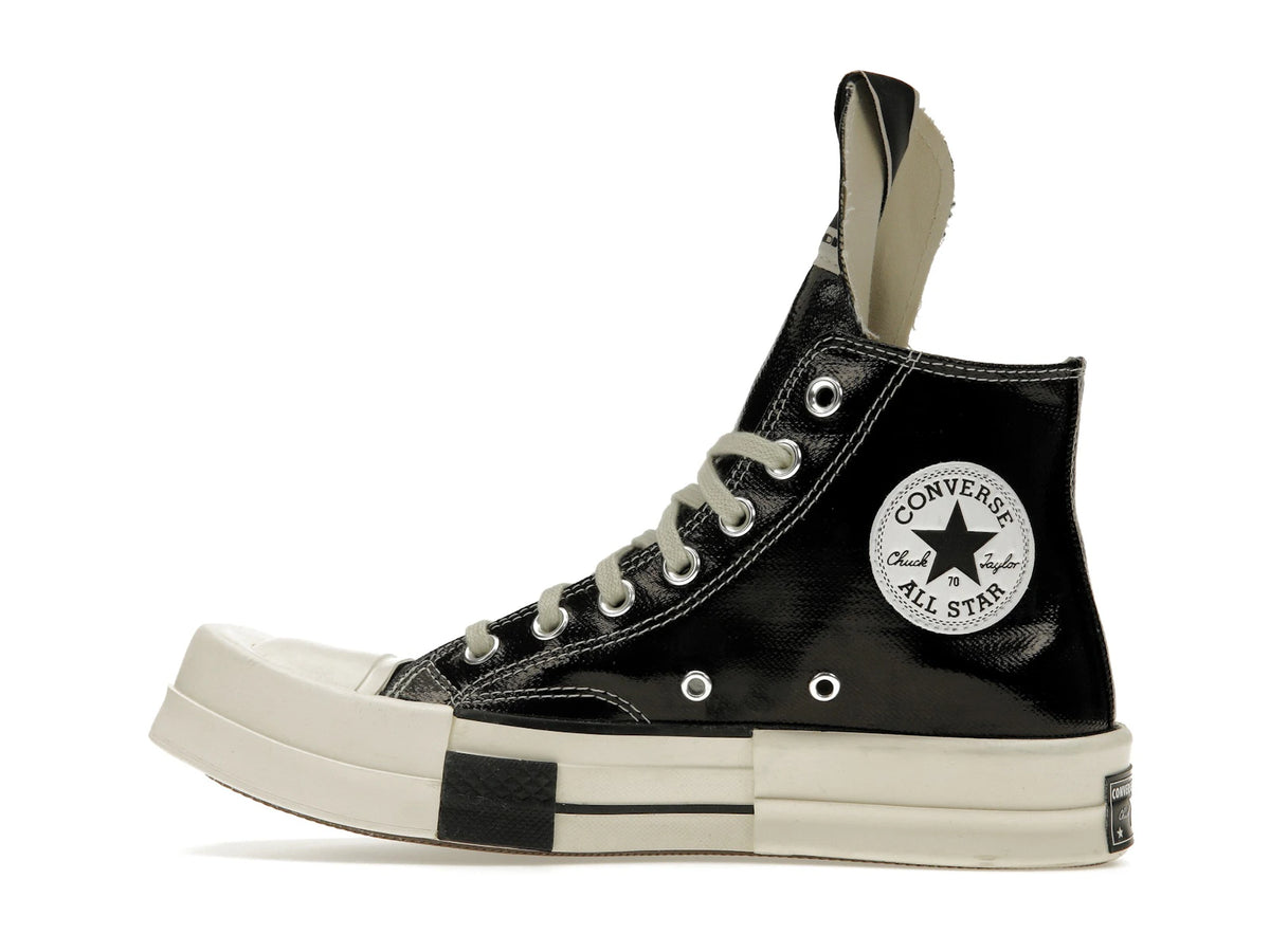 Converse TURBODRK Chuck Taylor All Star 70 Hi Rick Owens DRKSHDW Black Lacquered Denim - alternate angle 1