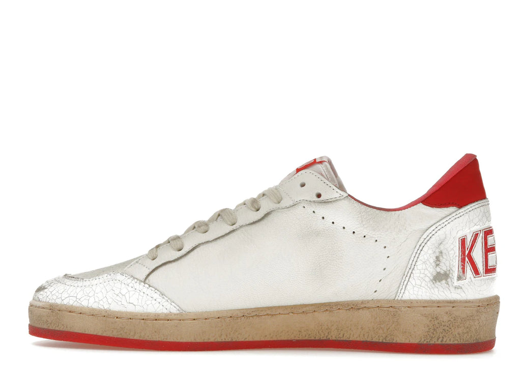 Golden Goose Ball-Star Low White Red