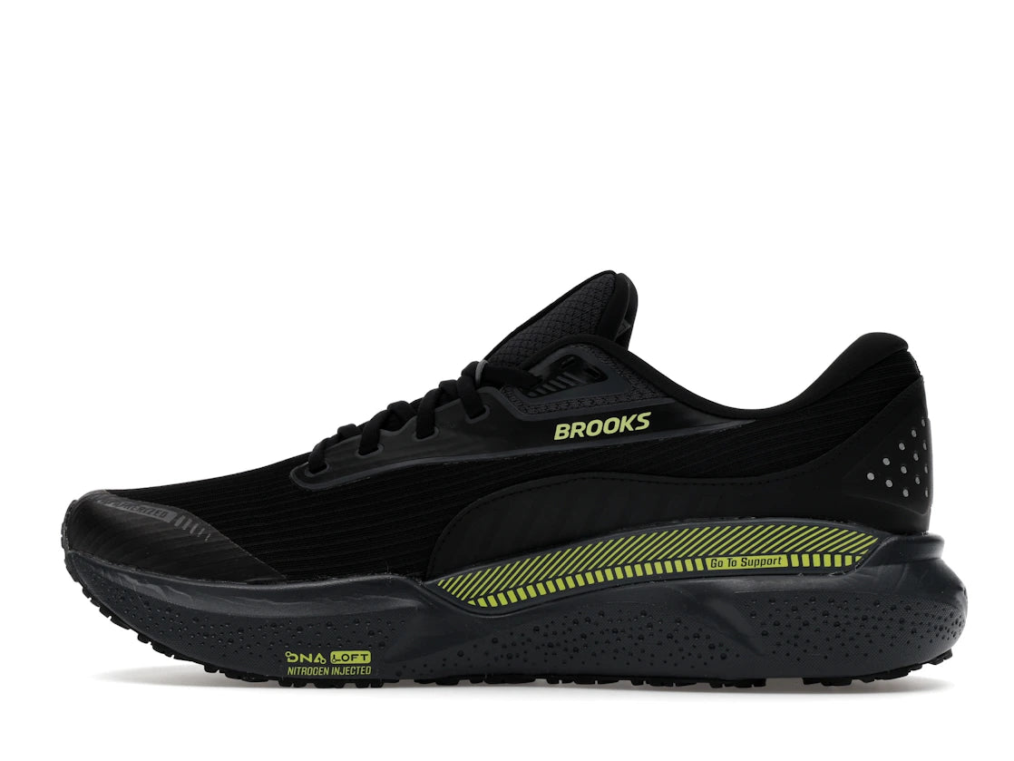 Brooks Adrenaline GTS 24 Weatherized Black Ebony New Yellow
