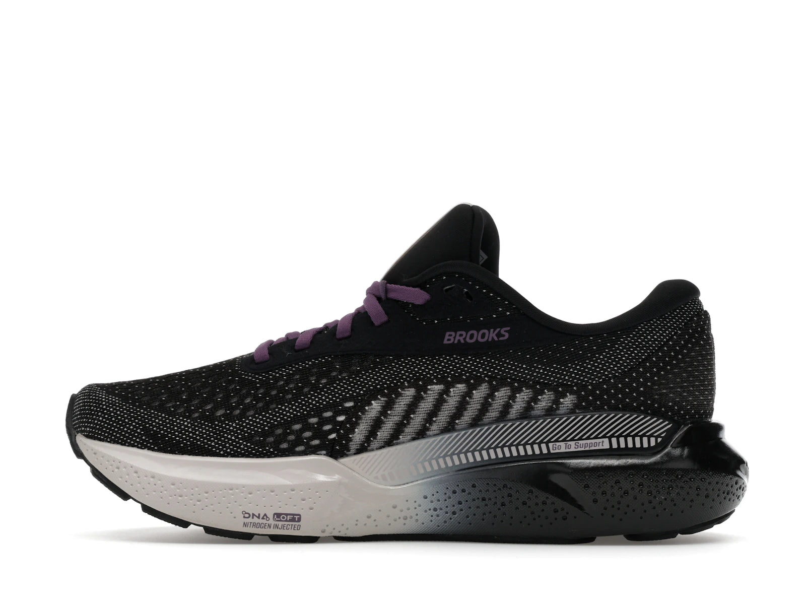 Brooks Adrenaline GTS 24 Black Lilac Montana - alternate angle 1
