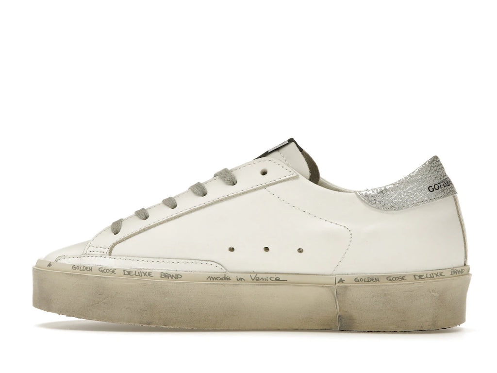 Golden Goose Hi Star White Silver