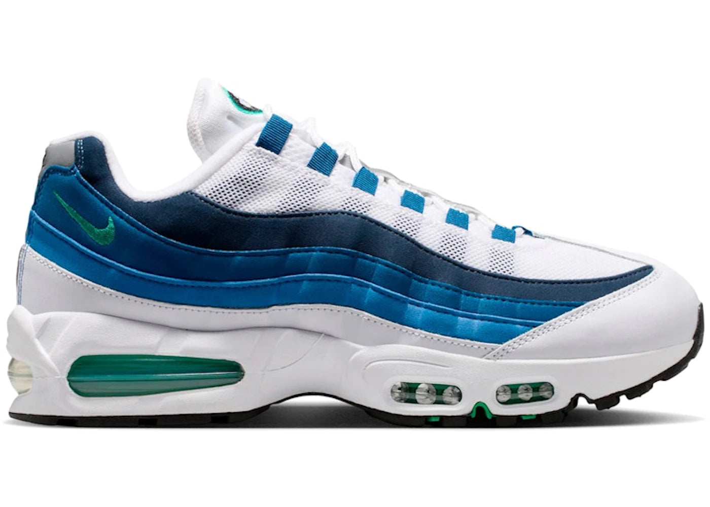 Nike Air Max 95 OG White Lake Blue French Blue Emerald Green