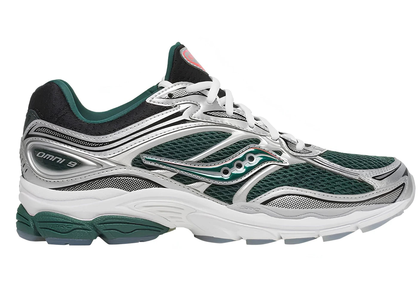 Saucony ProGrid Omni 9 Green Black Silver Orange - main view