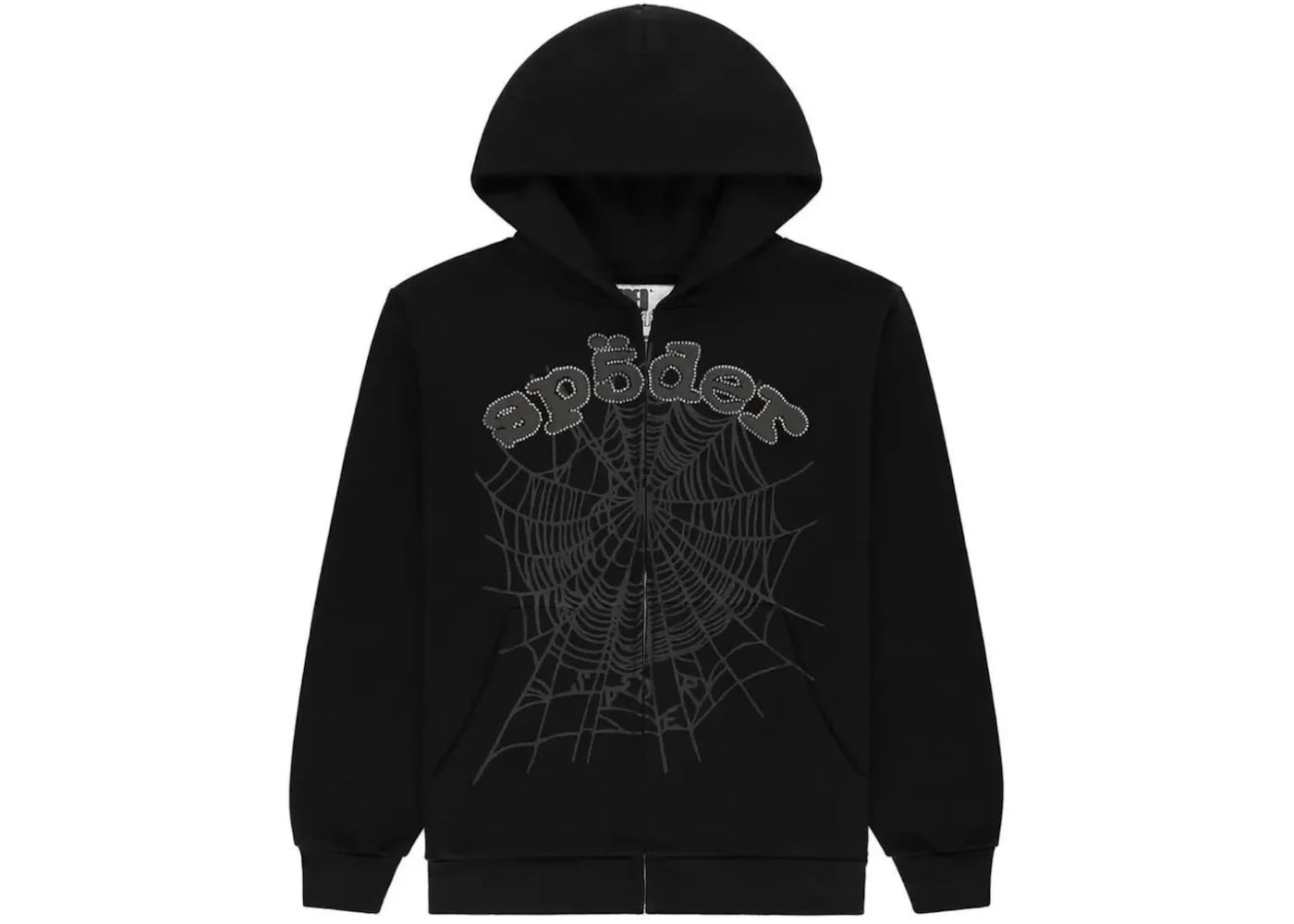 Sp5der OG Web V2 Fermeture éclair strass - Noir