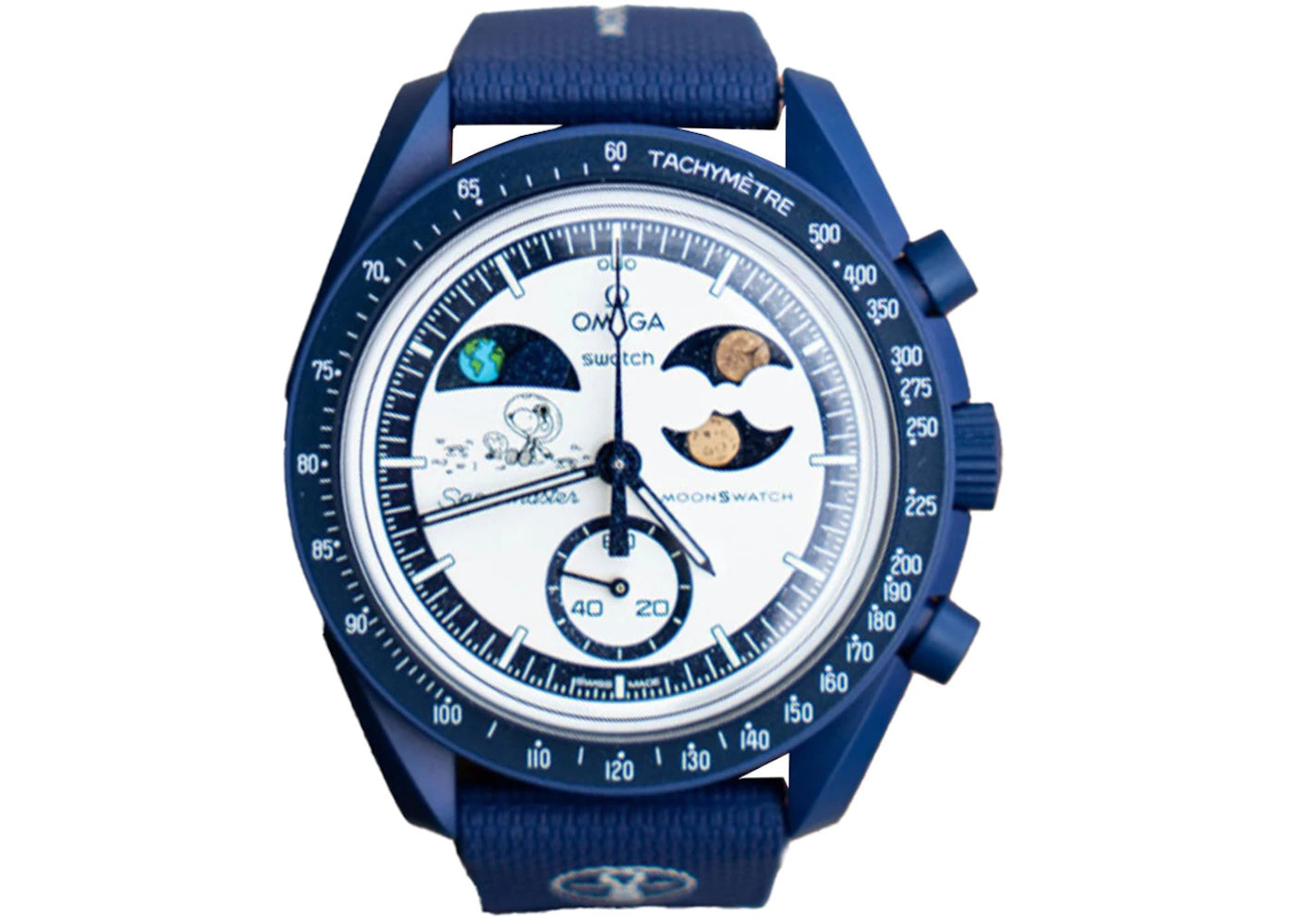 Swatch x Omega Bioceramic Moonswatch Mission To Earthphase Moonshine Gold Snoopy  SO33N701L